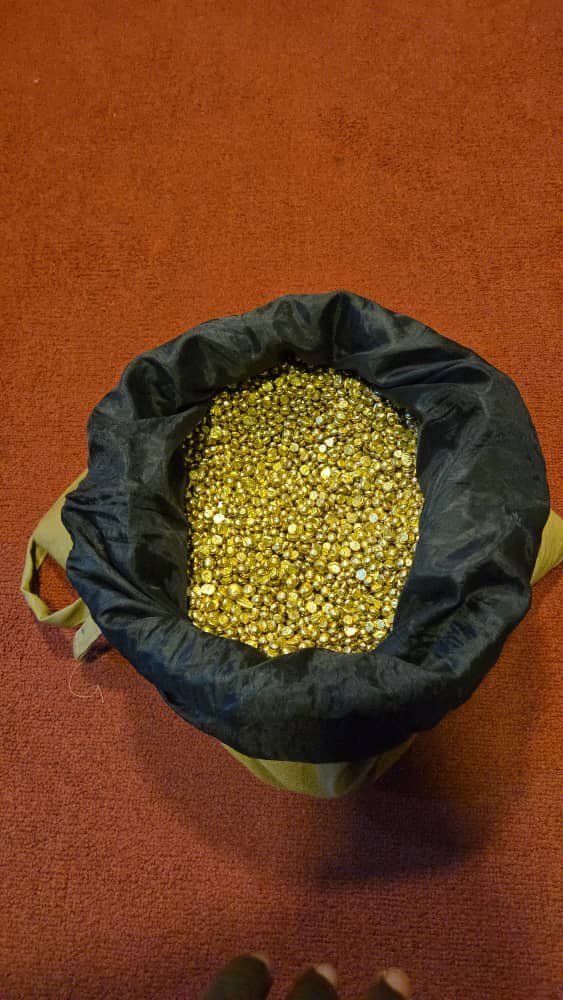 Gold Bar and Gold Nuggets